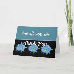 BEDANKT Admin Professionals Dag BLAUWE BLOEMEN