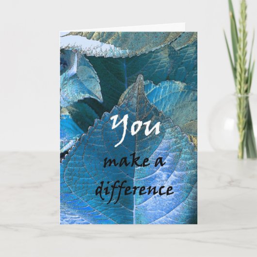 BEDANKT Admin Professionals Day BLUE LEAVES (Voorkant)