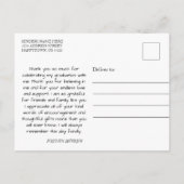 Bedankt afstuderen aangepaste foto 1 briefkaart (Achterkant)