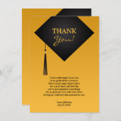 Bedankt Afstuderen zwart Pet Kaart (Voorkant / Achterkant)