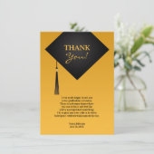 Bedankt Afstuderen zwart Pet Kaart (Staand voorkant)