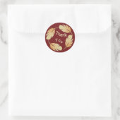 Bedankt Algemene waardering Veer Patroon Ronde Sticker (Tas)