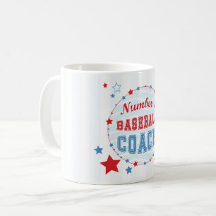 Bedankt Alle sterren Baseball, Red, Blue Stripes Koffiemok