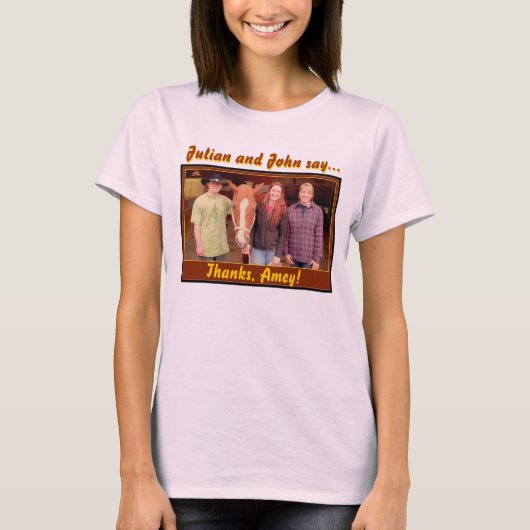 Bedankt, Amey. T-shirt (Voorkant)