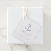 Bedankt Anchor Nautical Wedding Silver Bedankjes Labels (Met doos)