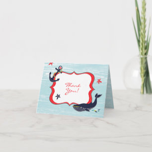 Bedankt Anchor Whale Gevouwen Kaart