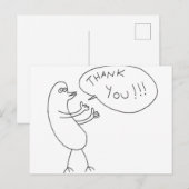 Bedankt!!! Ansichtkaart Briefkaart (Voorkant / Achterkant)