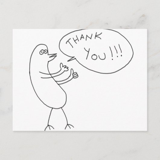 Bedankt!!! Ansichtkaart Briefkaart (Voorkant)