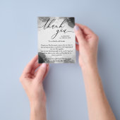 Bedankt aquarel handtekening aangepaste foto's flyer (Hand)