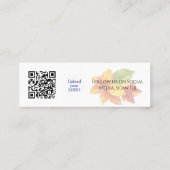 Bedankt Autumn Artistieke kortingscode QR Invoegen Mini Visitekaartje (Achterkant)