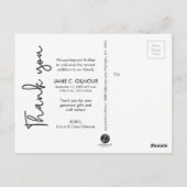 Bedankt Baby Geboorte Aankondiging Script tekst Briefkaart (Achterkant)