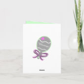 Bedankt Baby shower Elegant Pink Rattle (Achterkant)