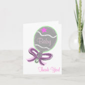 Bedankt Baby shower Elegant Pink Rattle (Voorkant)