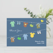 Bedankt Baby shower Flat Kaart (Staand voorkant)