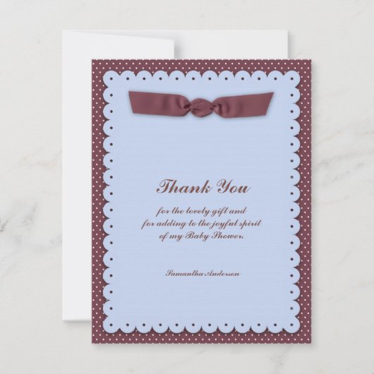 Bedankt Baby shower Flat Kaart (Voorkant)