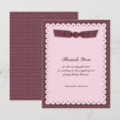 Bedankt Baby shower Flat Kaart (Voorkant / Achterkant)