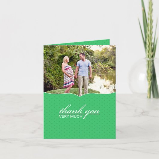 Bedankt Baby shower fotokaart (Voorkant)