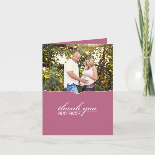 Bedankt Baby shower fotokaart (Voorkant)