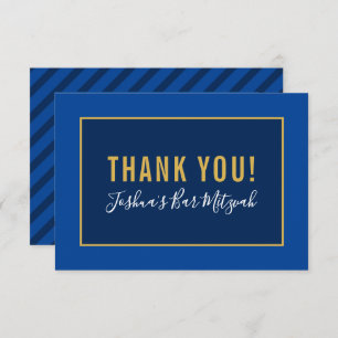 BEDANKT BAR MITZVAH minimalistisch goud marine bla