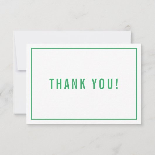 BEDANKT BAR MITZVAH modern eenvoudig groen grijs (Voorkant)