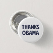 Bedankt Barack Obama Ronde Button 3,2 Cm (Voorkant /achterkant)
