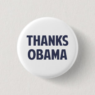 Bedankt Barack Obama Ronde Button 3,2 Cm