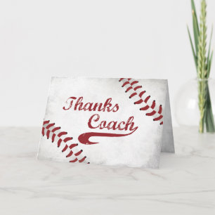 Bedankt Baseball Coach Large Grunge Baseball