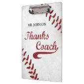 Bedankt Baseball Coach Large Grunge Baseball Klembord (Links)