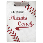 Bedankt Baseball Coach Large Grunge Baseball Klembord (Voorkant)