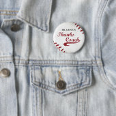 Bedankt Baseball Coach Large Grunge Baseball Ronde Button 5,7 Cm (In situ)