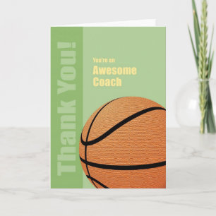 Bedankt basketbal coach Wenskaart