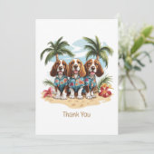 Bedankt Basset Hound Dogs Hawaiian Shirten (Staand voorkant)