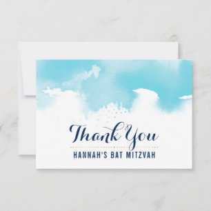 BEDANKT BAT MITZVAH moderne schattige aqua waterve
