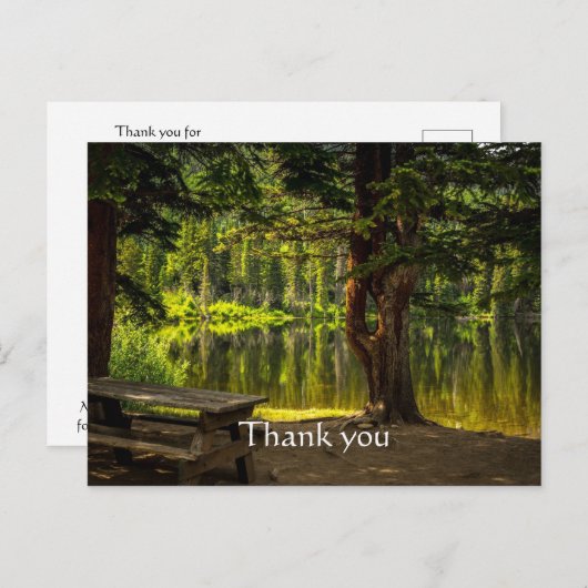 Bedankt Beauful Morning Light Sunrise Scripting Briefkaart (Voorkant / Achterkant)