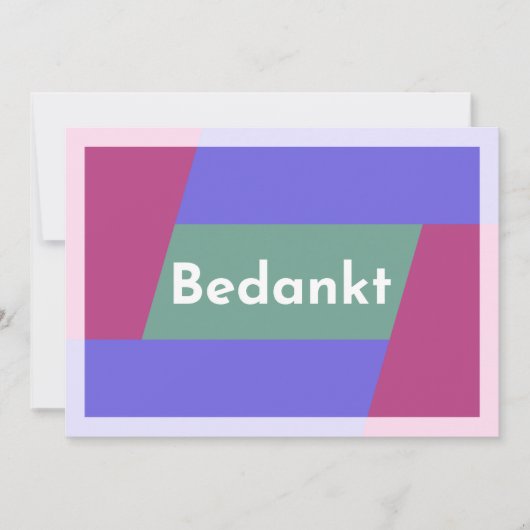 "Bedankt" Bedankkaart (Voorkant)