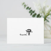 bedankt. bedankkaart (Staand voorkant)