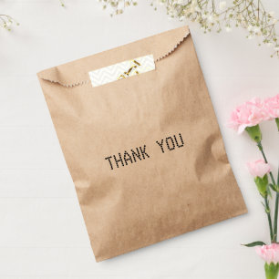 Bedankt, bedankt, zwart wit cadeau voor Favor Bags Bedankzakje