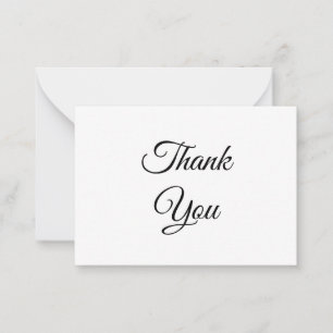 Bedankt, bedankt, zwarte, klassieke elegant advieskaart