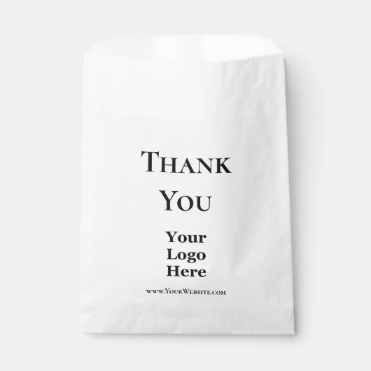 Bedankt Bedrijfsnaam en Logo Website Sjabloon Bedankzakje (Voorkant)