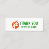 Bedankt Bestel Social Media Iconen XMAS Holiday Mini Visitekaartje (Voorkant)