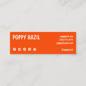 Bedankt Bestel Social Media Iconen XMAS Holiday Mini Visitekaartje (Achterkant)