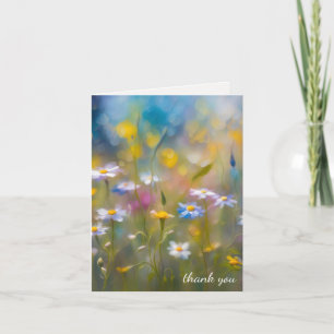 Bedankt Betuiging Wilde Bloemen van Familie Kaart