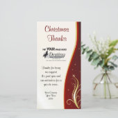 Bedankt bij Christmas Company Logo Kaart (Staand voorkant)