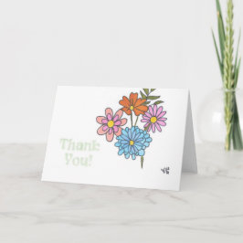 Bedankt Bloemen 1 Kaart