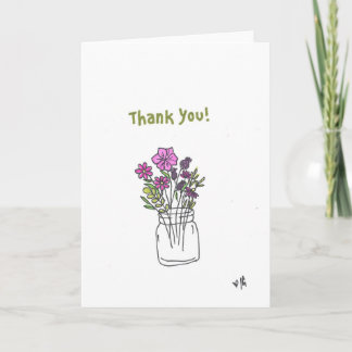 Bedankt Bloemen 6 Kaart