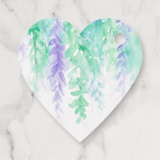 Bedankt bloemenbruiloft abstract of event groen bl bedankjes labels (Achterkant)