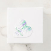 Bedankt bloemenbruiloft abstract of event groen bl bedankjes labels (In situ)