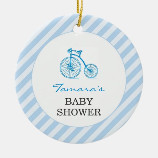 Bedankt Blue Baby shower Favor Ornament (Voorkant)