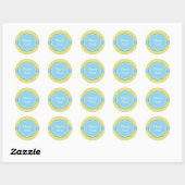 Bedankt Blue Baby shower Sticker (Vel)