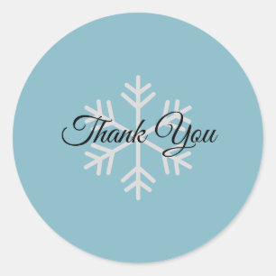 Bedankt Blue Pastel Minimalist Professional Ronde Sticker